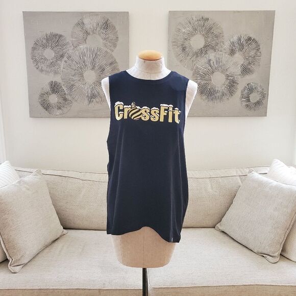 Reebok CrossFit Christmas Muscle Tank Top sz Lg - Picture 2 of 11
